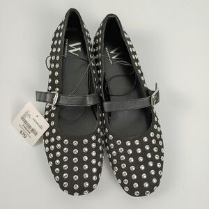Worthington Black Studded Flats
